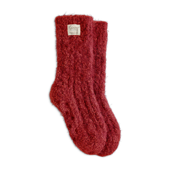 Giving Socks; Soft & Fuzzy - Red - Healthy Hides Skin Care