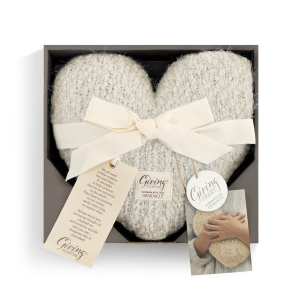 Cream Giving Heart Weighted Pillow - Healthy Hides Skin Care